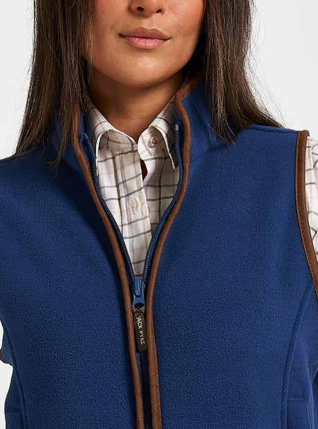 Dames Countryman Fleece Bodywarmer Denim