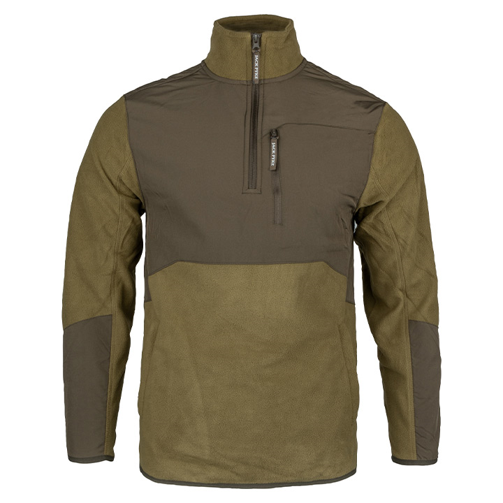 Rannock Fleecetrui Donker Mosterd