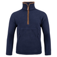 Sherpa Fleecetrui Halve Rits Marineblauw