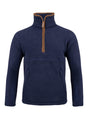 Sherpa Fleecetrui Halve Rits Marineblauw