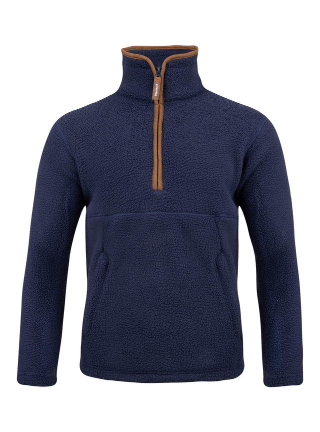 Junior Sherpa Fleecetrui Halve Rits Marineblauw