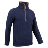 Sherpa Fleecetrui Halve Rits Marineblauw