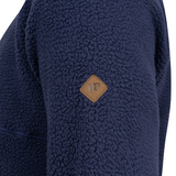 Sherpa Fleecetrui Halve Rits Marineblauw