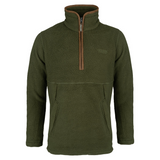 Sherpa Fleecetrui Halve Rits Olijf