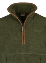 Sherpa Fleecetrui Halve Rits Marineblauw