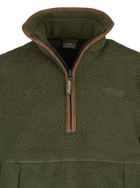 Sherpa Fleecetrui Halve Rits Shiitake