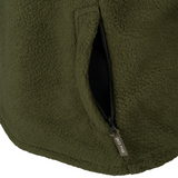 Sherpa Fleecetrui Halve Rits Olijf