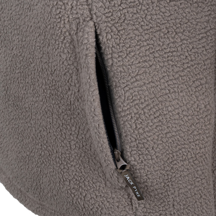 Sherpa Fleecetrui Halve Rits Shiitake