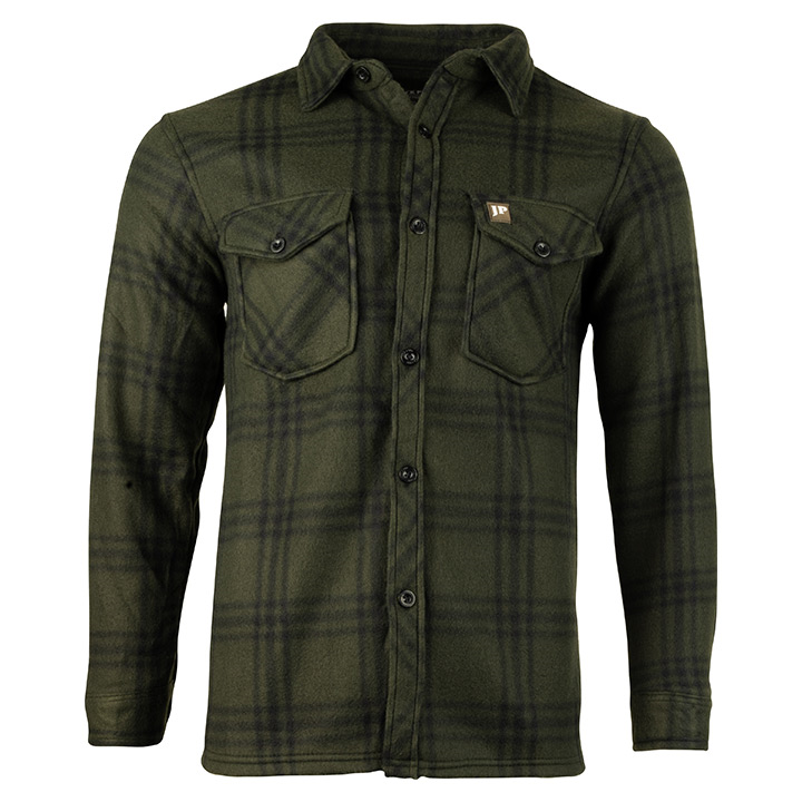 Polar Fleece Overhemd Groen Geruit