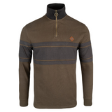 Contrast Sweater Halve Rits Groen