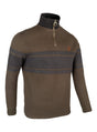 Contrast Sweater Halve Rits Groen