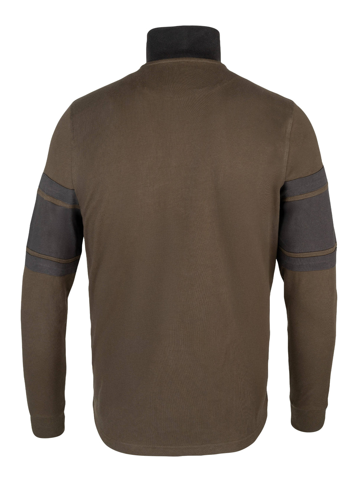 Contrast Sweater Halve Rits Groen
