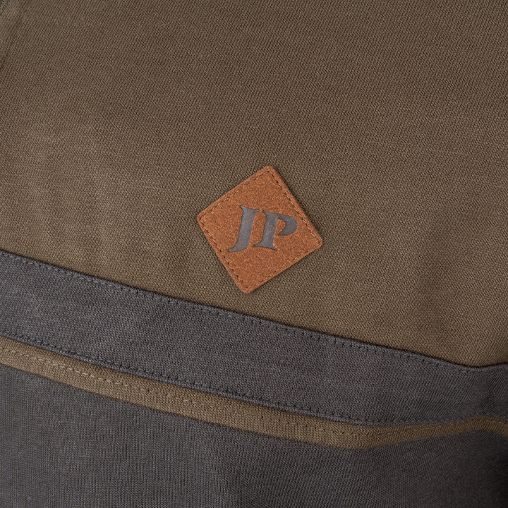Contrast Sweater Halve Rits Groen