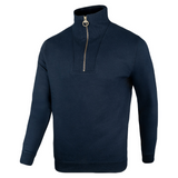 Sweater Halve Rits Marineblauw