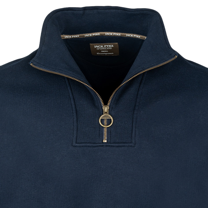 Sweater Halve Rits Marineblauw