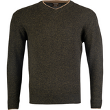 Ashcombe Trui V-Hals 100% Lamswol Donkerolijf