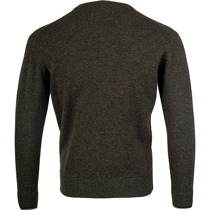 Ashcombe Trui V-Hals 100% Lamswol Donkerolijf
