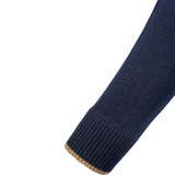Ashcombe Trui V-Hals 100% Lamswol Marineblauw