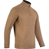 Ashcombe Trui met Rits 100% Lamswol Gerst
