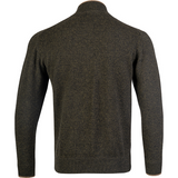 Ashcombe Trui met Rits 100% Lamswol Donkerolijf