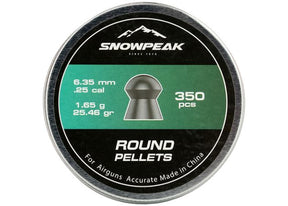 Luchtdrukkogeltjes Snowpeak Round 6.35 mm 25.46 grain