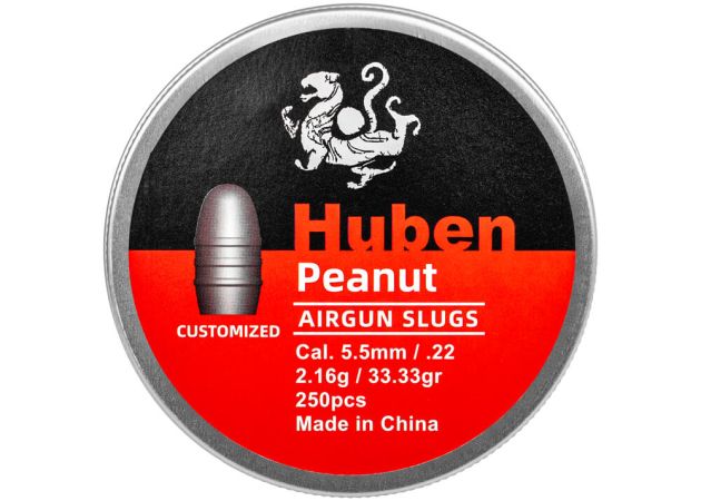 Slugs Huben Peanut 5.5 mm 33.33 grain (.22) (2)