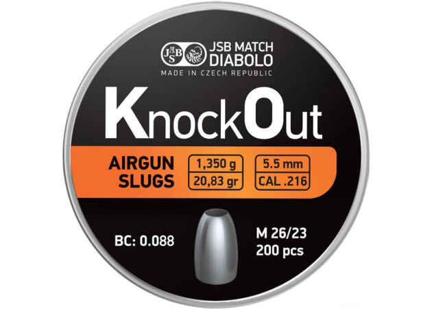 Slugs JSB Knock Out 5.5 mm HP 20.83 grain (.216)