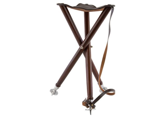 Aanzitstoel Hout Driepoot 60 cm met Stalen Voeten