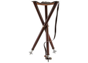 Aanzitstoel Hout Driepoot 70 cm met Stalen Voeten