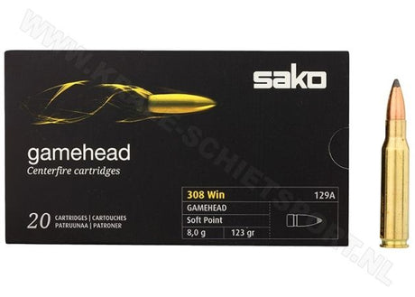 Kogelpatronen Sako Gamehead .308 Win SP 123 grain