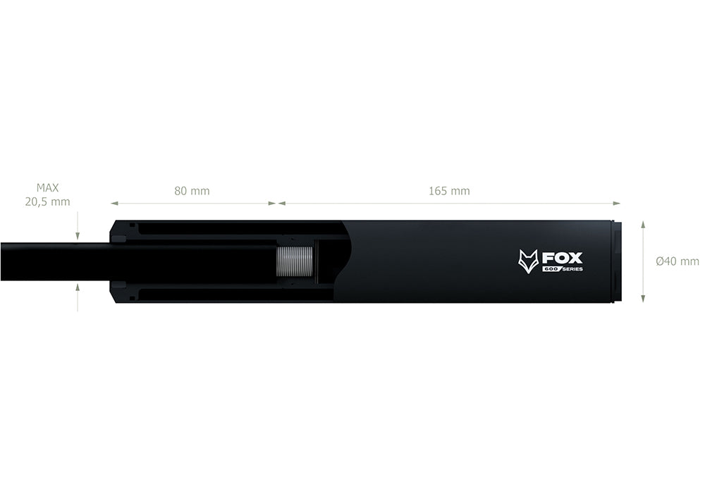 Geluiddemper FOX Silencer 600 Over Barrel