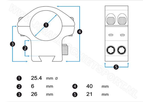 Montage Hawke 22112 25.4 mm Low Weaver (2)
