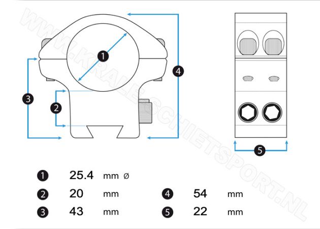 Montage UTG Max Strength QD Lock 25.4 mm High Picatinny (2)