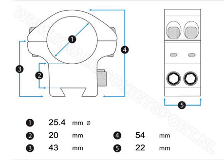 Montage UTG Max Strength QD Lock 25.4 mm High Picatinny (2)