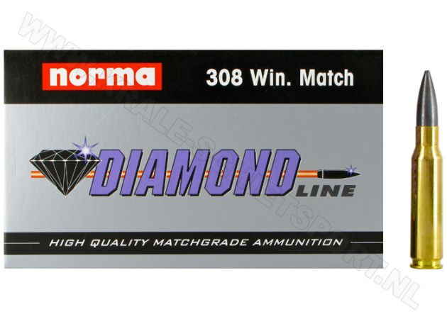 Kogelpatronen Norma  Match Diamond Line .308 Win HP 168 grain