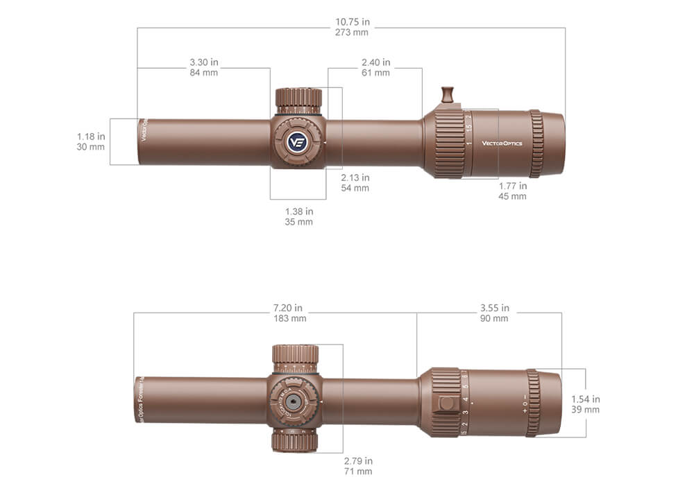 Vector Optics Forester 1-8x24 VFD-3 Richtkijker - Coyote FDE