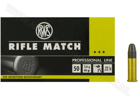 Kogelpatronen RWS Rifle Match .22 LR RN 40 Grain
