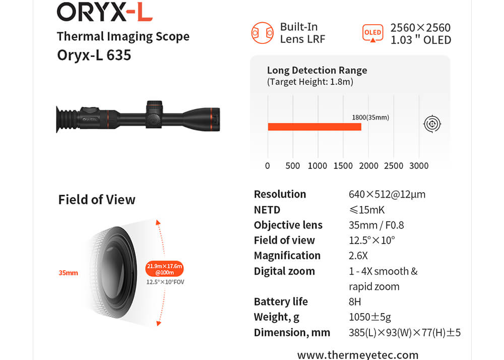 ThermTec Oryx-L 635 Warmtebeeldrichtkijker