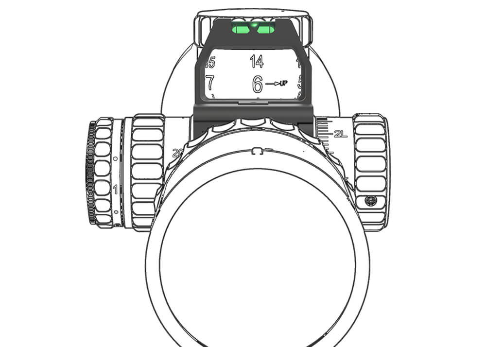 Turret Mark Reader Vector Optics X-Accu 30 mm met Waterpas